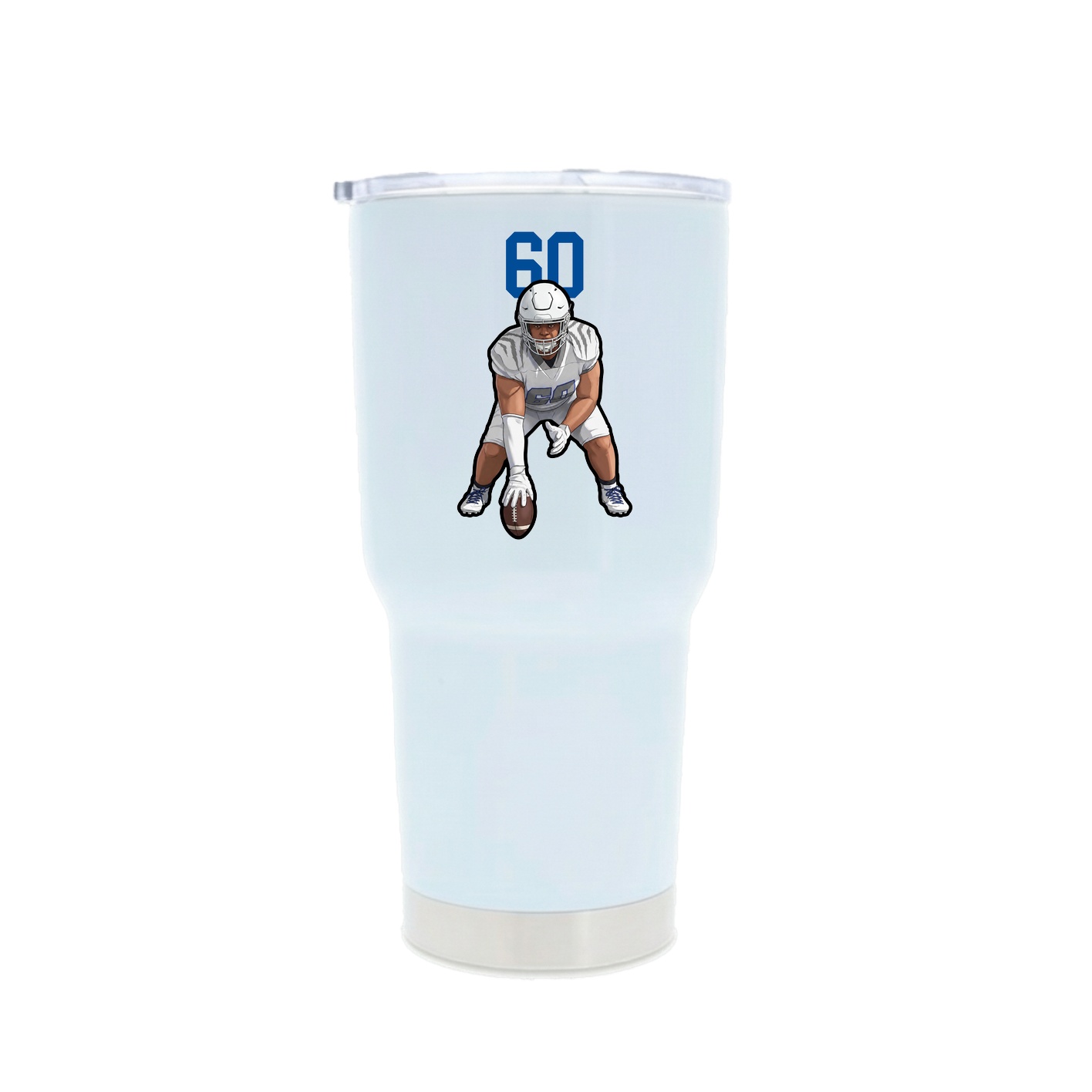 30oz Stainless Steel Tumbler — Number Top in White