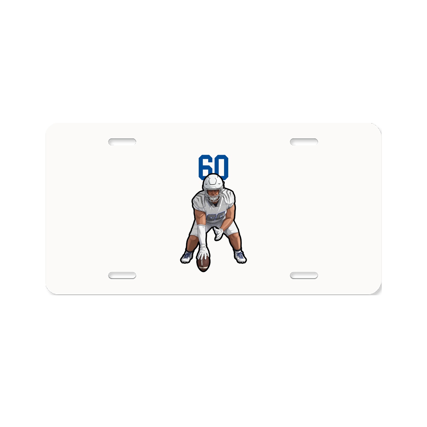 License Plate — Number Top in Classic