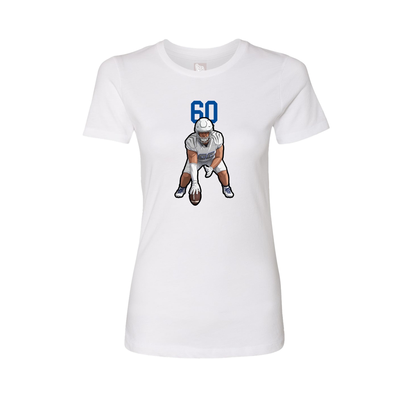 Fitted Women's Tee — Number Top in White