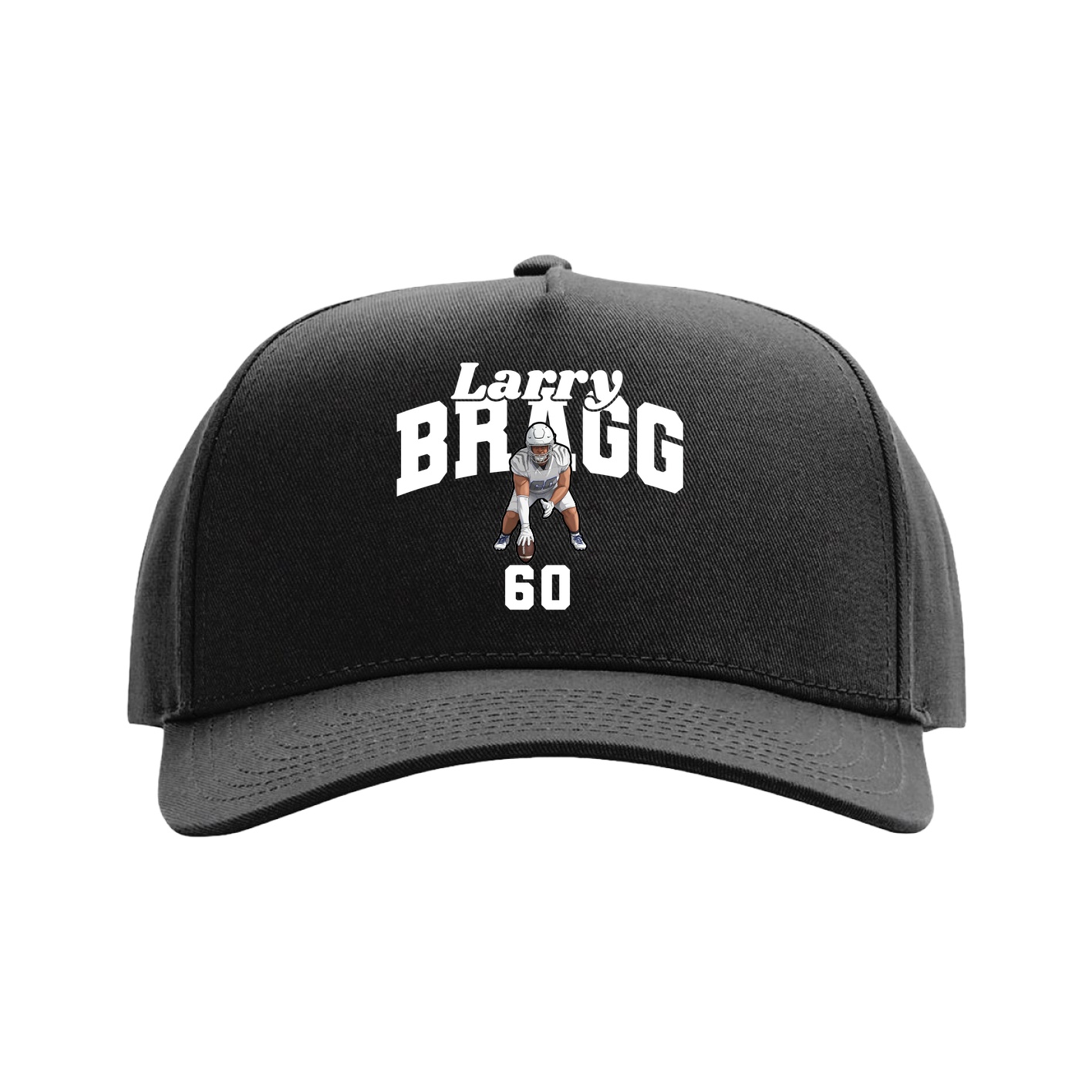 Full Fabric Five-Panel Champ Cap — Signature Arch in Black