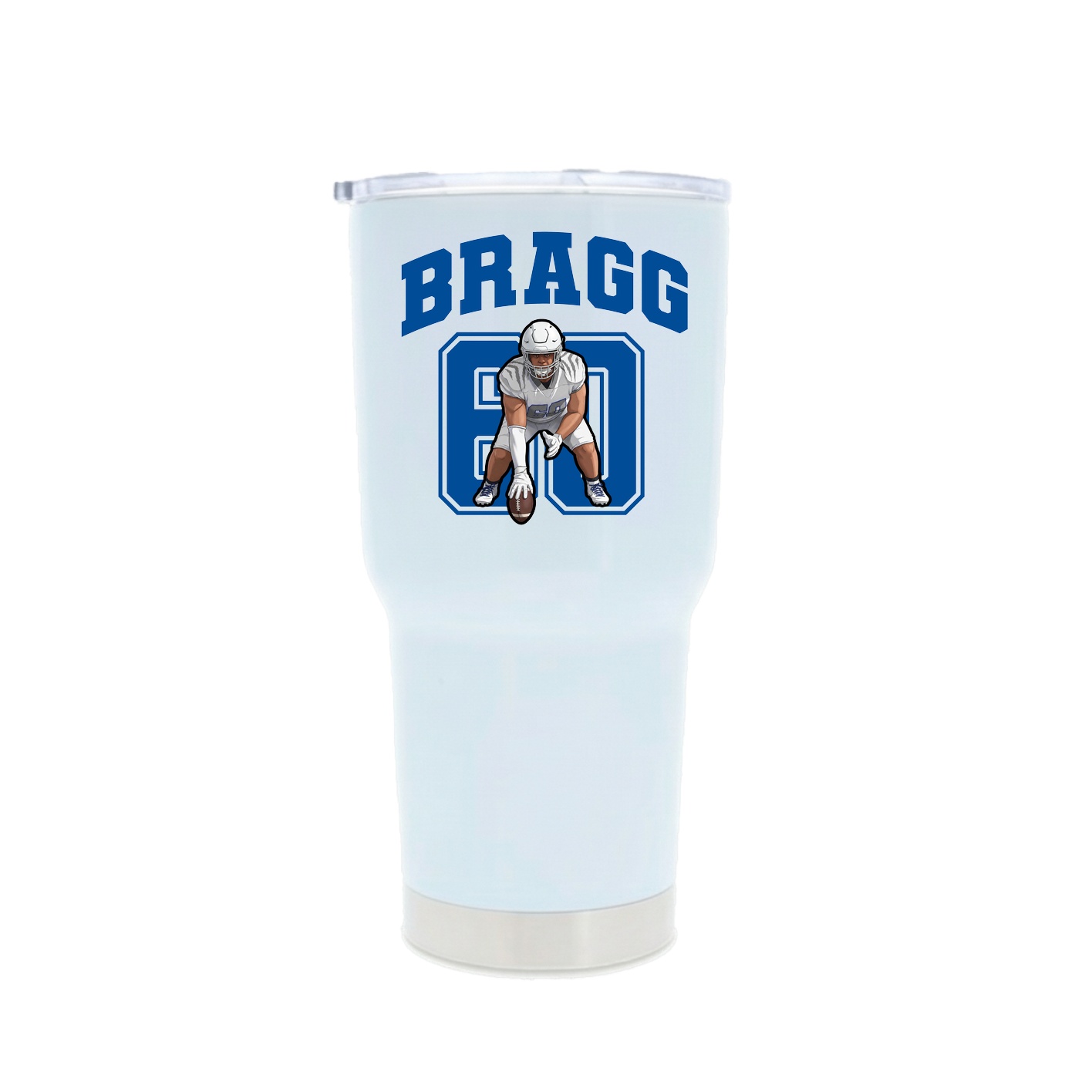 30oz Stainless Steel Tumbler — Number in White