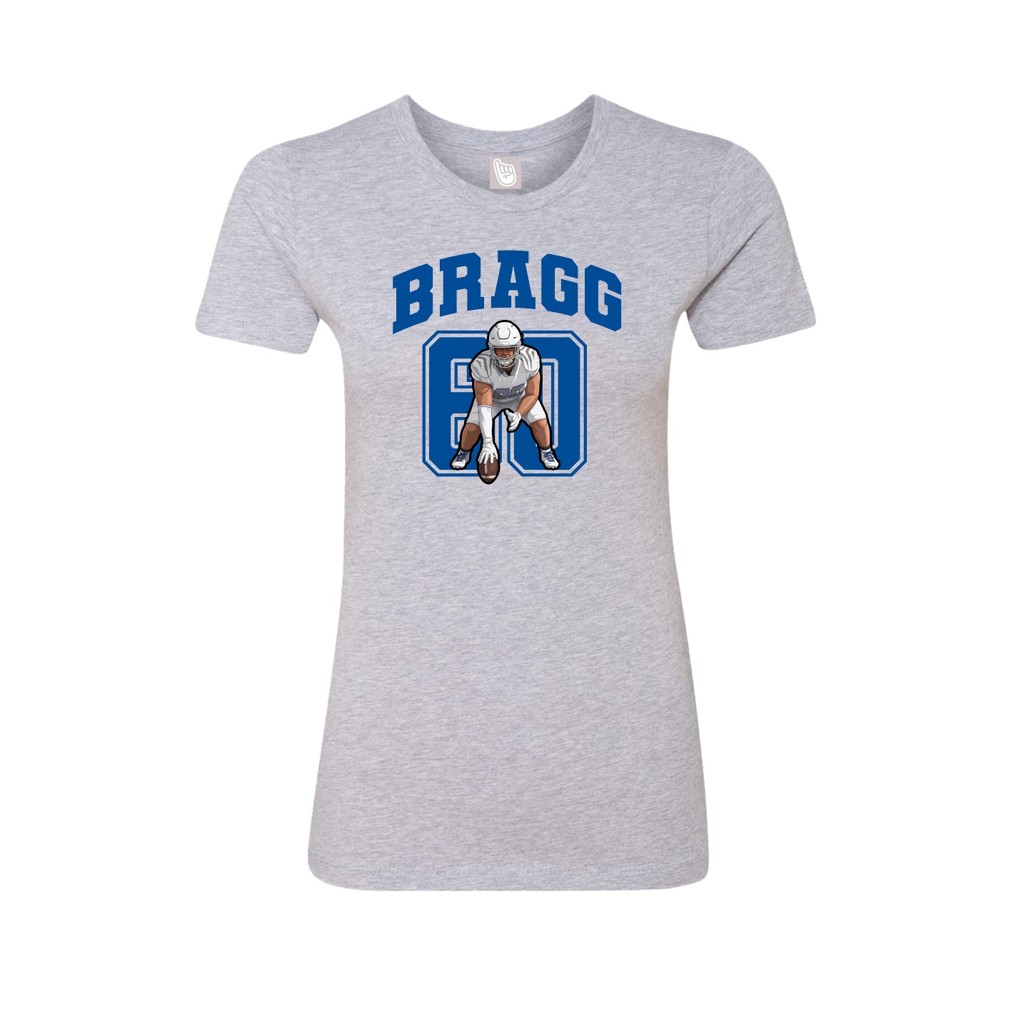 Fitted Women's Tee — Number in Grey