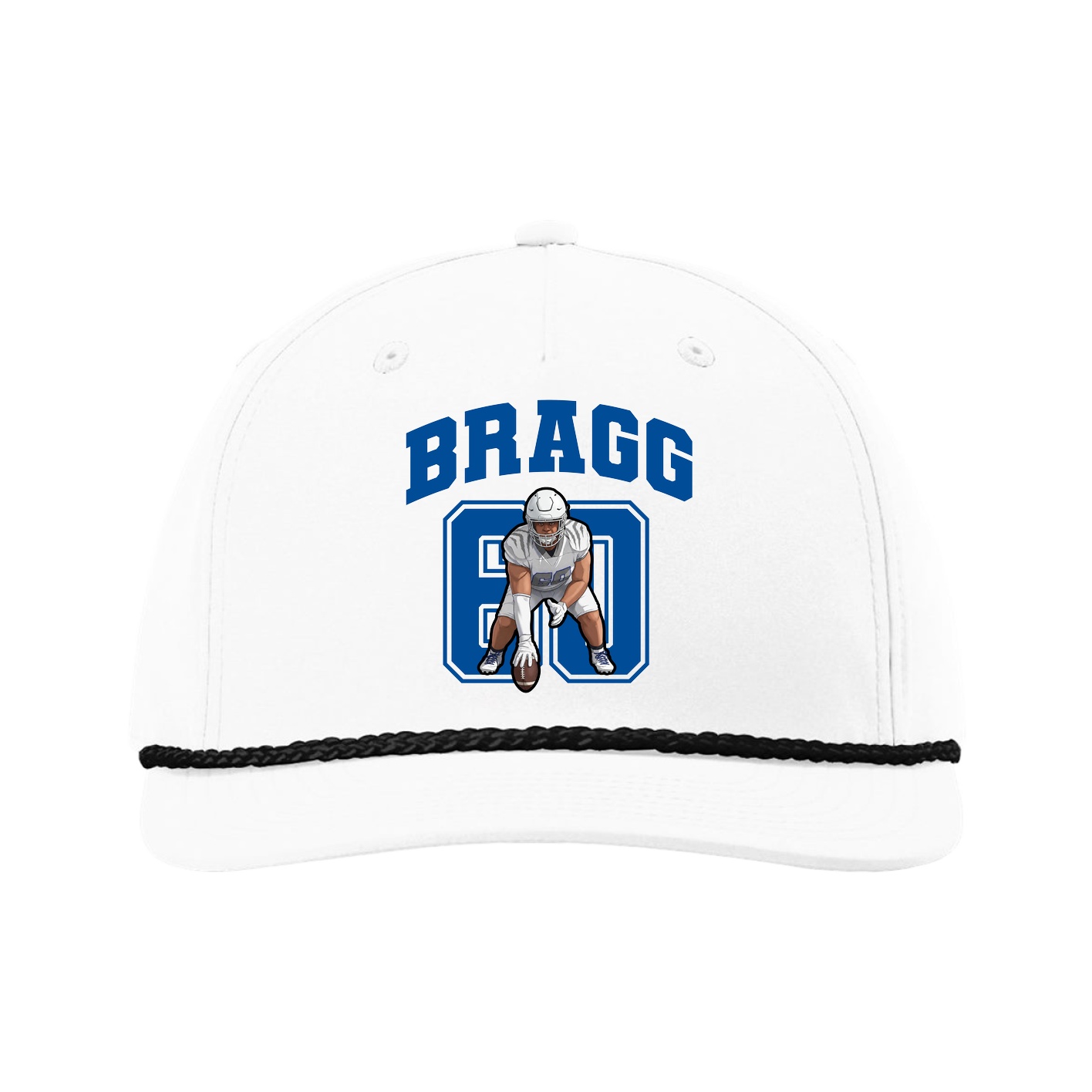 Five-Panel Classic Rope Cap — Number in White