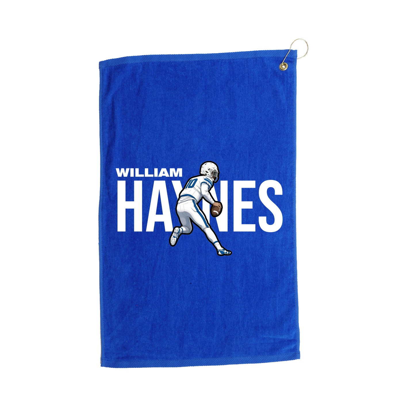 Golf Towel — Player Name in Royal