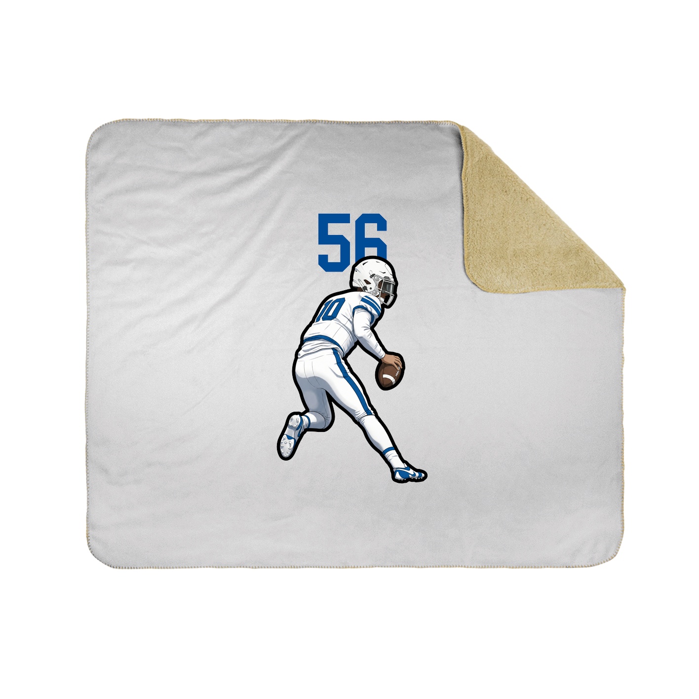 Throw Blanket — Number Top in White