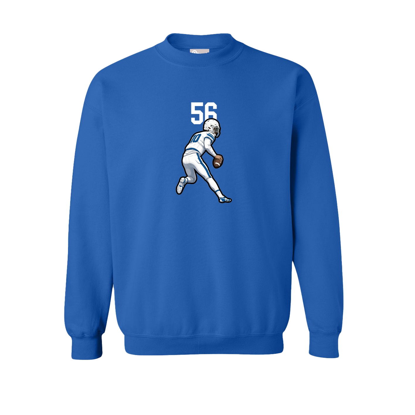 Fleece Crew — Number Top in Royal
