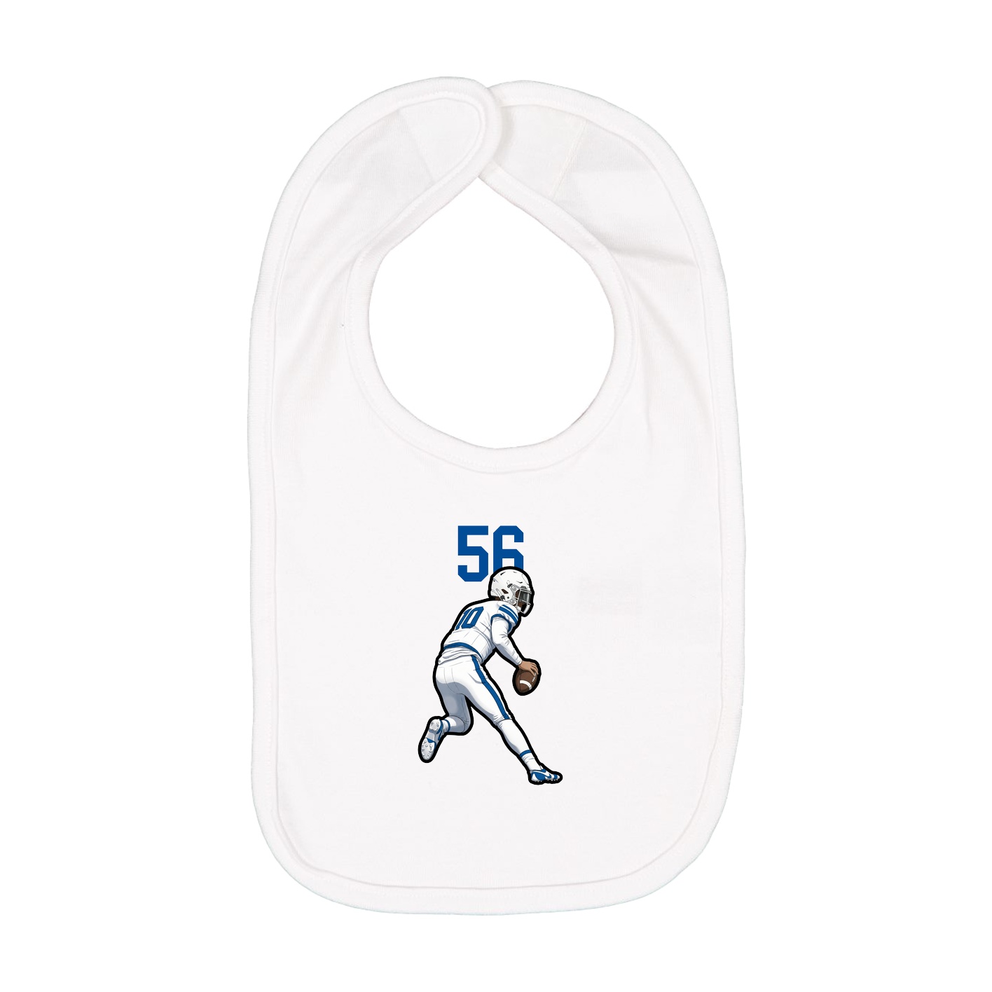 Infant Bib — Number Top in White