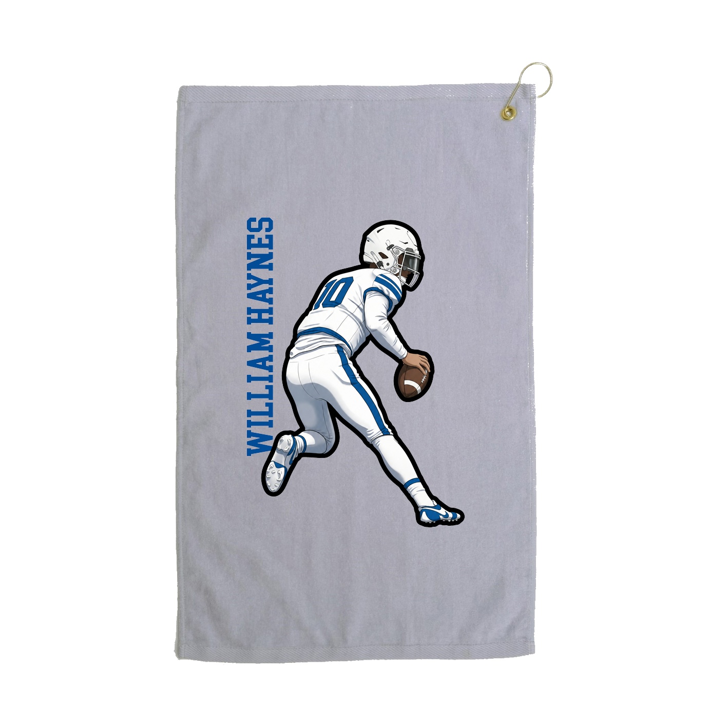 Golf Towel — Name Vertical in Grey