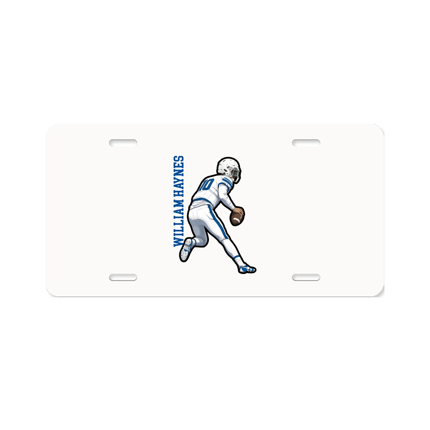 License Plate — Name Vertical in Classic