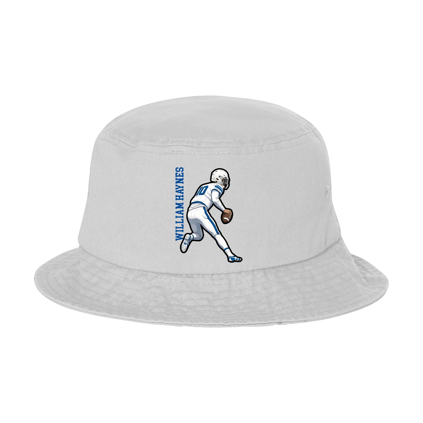 Bucket Cap — Name Vertical in White