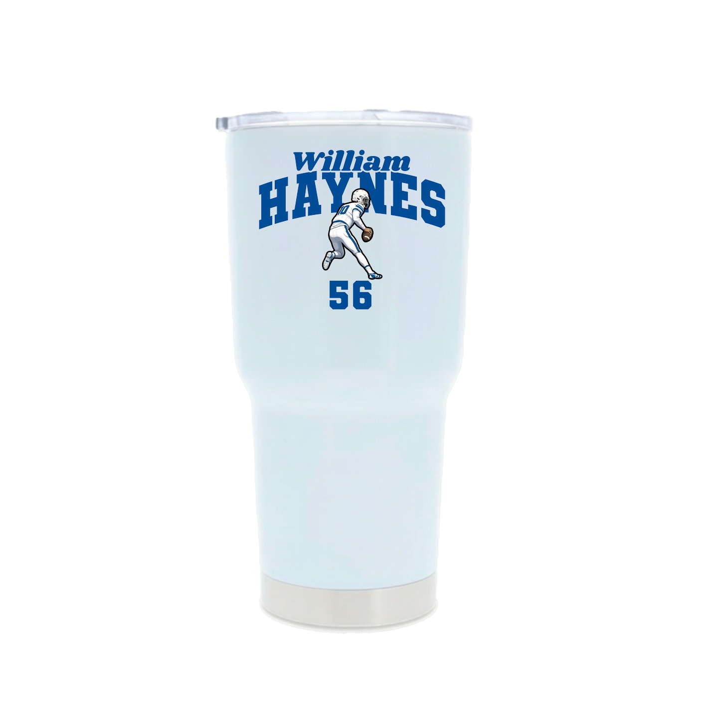 30oz Stainless Steel Tumbler — Signature Arch in White