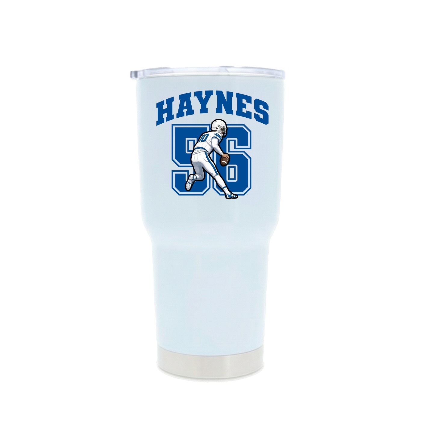 30oz Stainless Steel Tumbler — Number in White