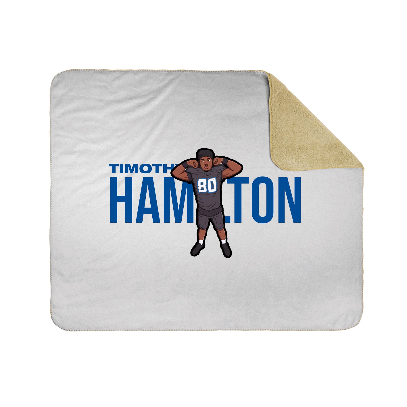 Throw Blanket — Player Name in White