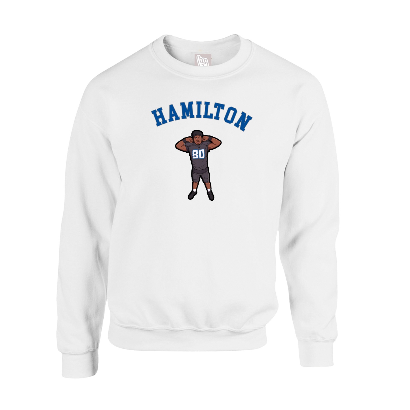 Fleece Crew — Shirsey Arch in White