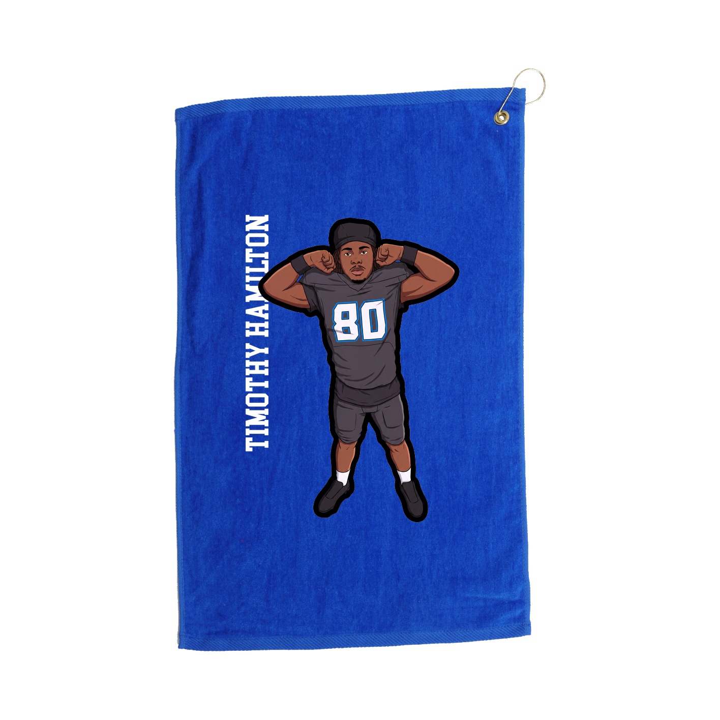 Golf Towel — Name Vertical in Royal