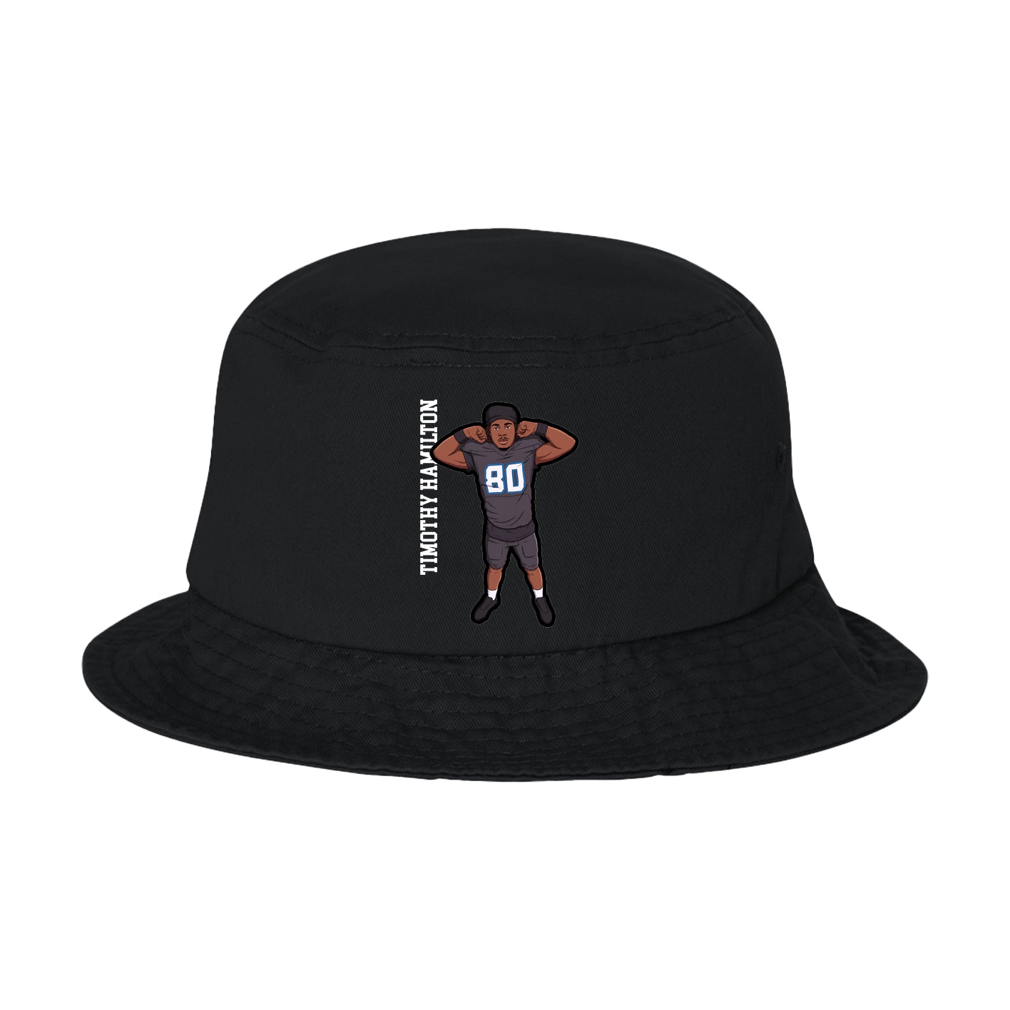Bucket Cap — Name Vertical in Black