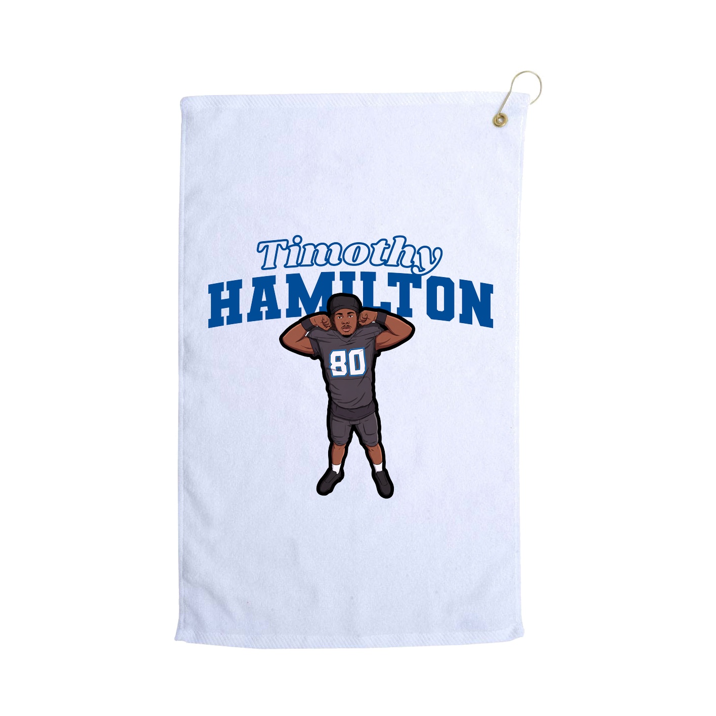 Golf Towel — Name Arch in White