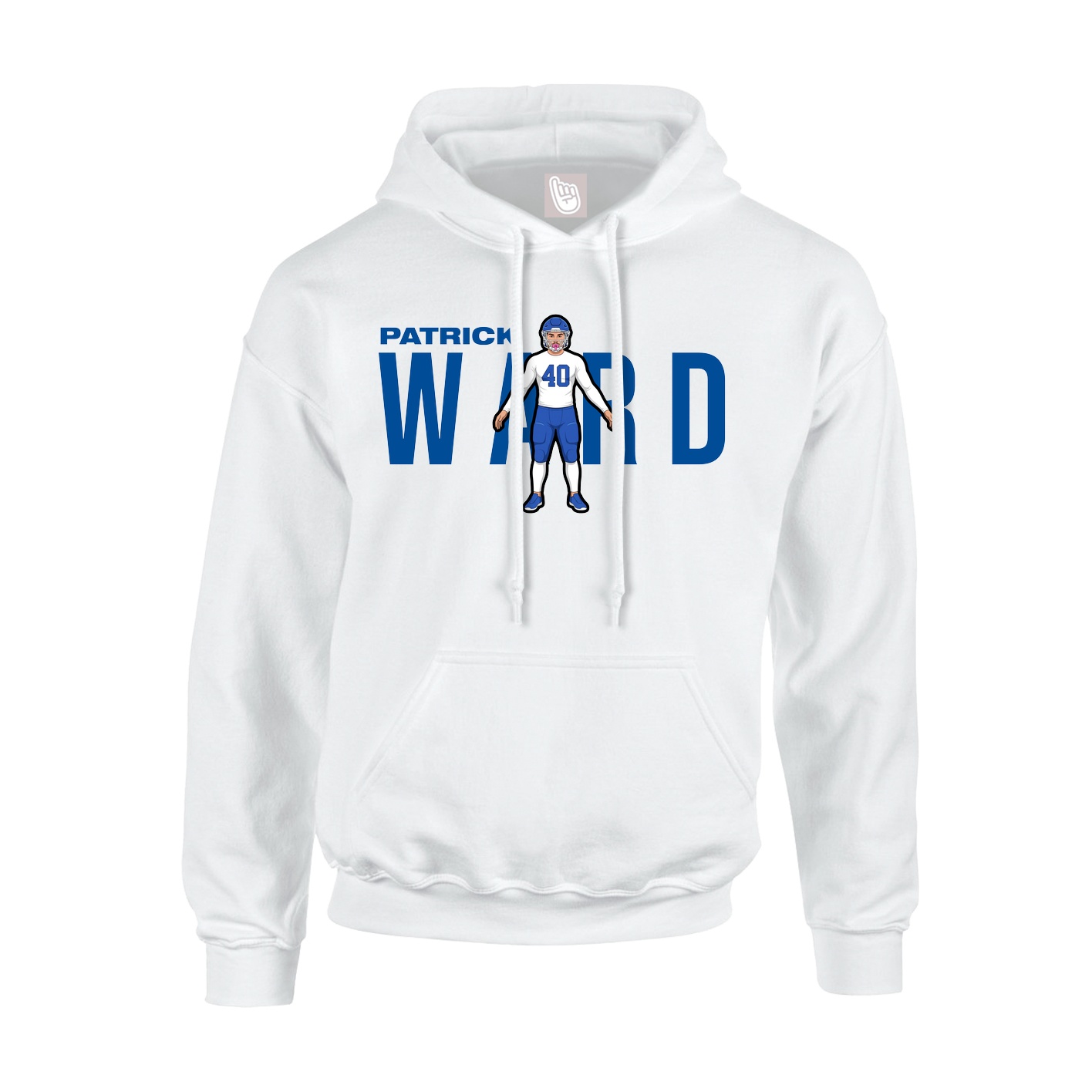 Youth Hoodie — Player Name in White