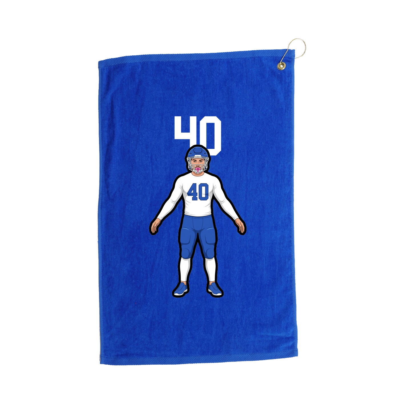 Golf Towel — Number Top in Royal