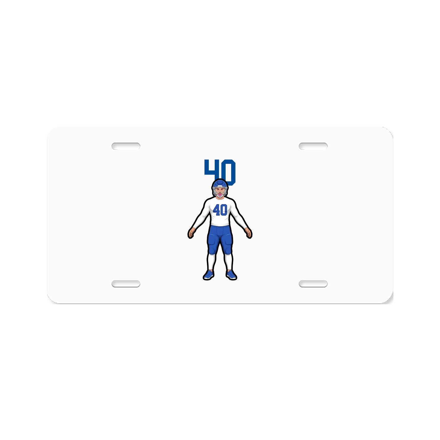 License Plate — Number Top in Classic