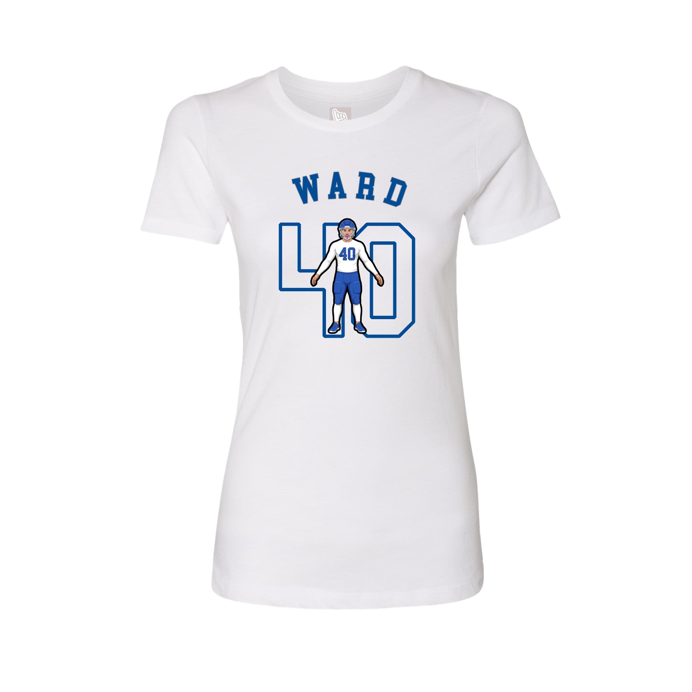 Fitted Women's Tee — Shirsey Arch in White