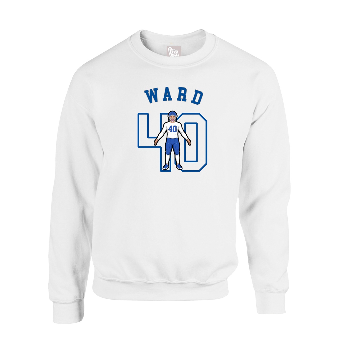 Fleece Crew — Shirsey Arch in White
