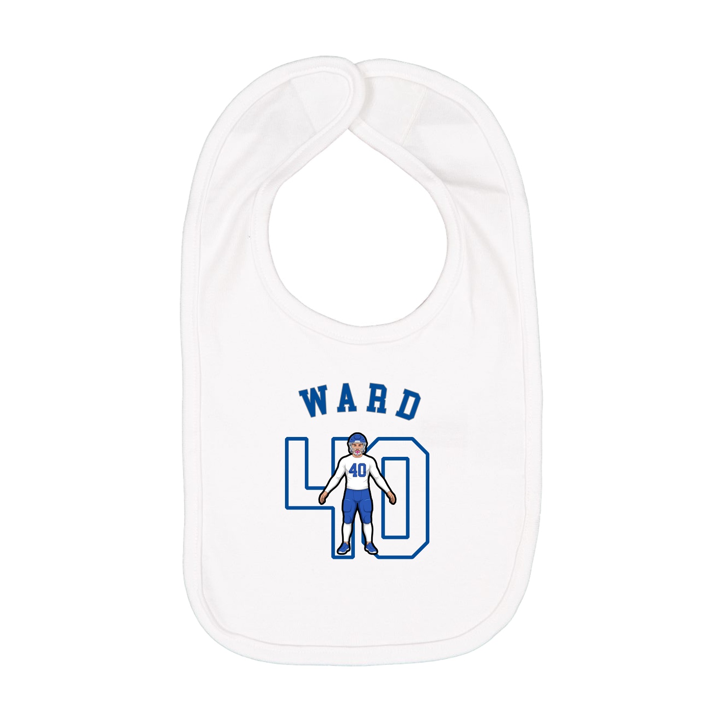 Infant Bib — Shirsey Arch in White