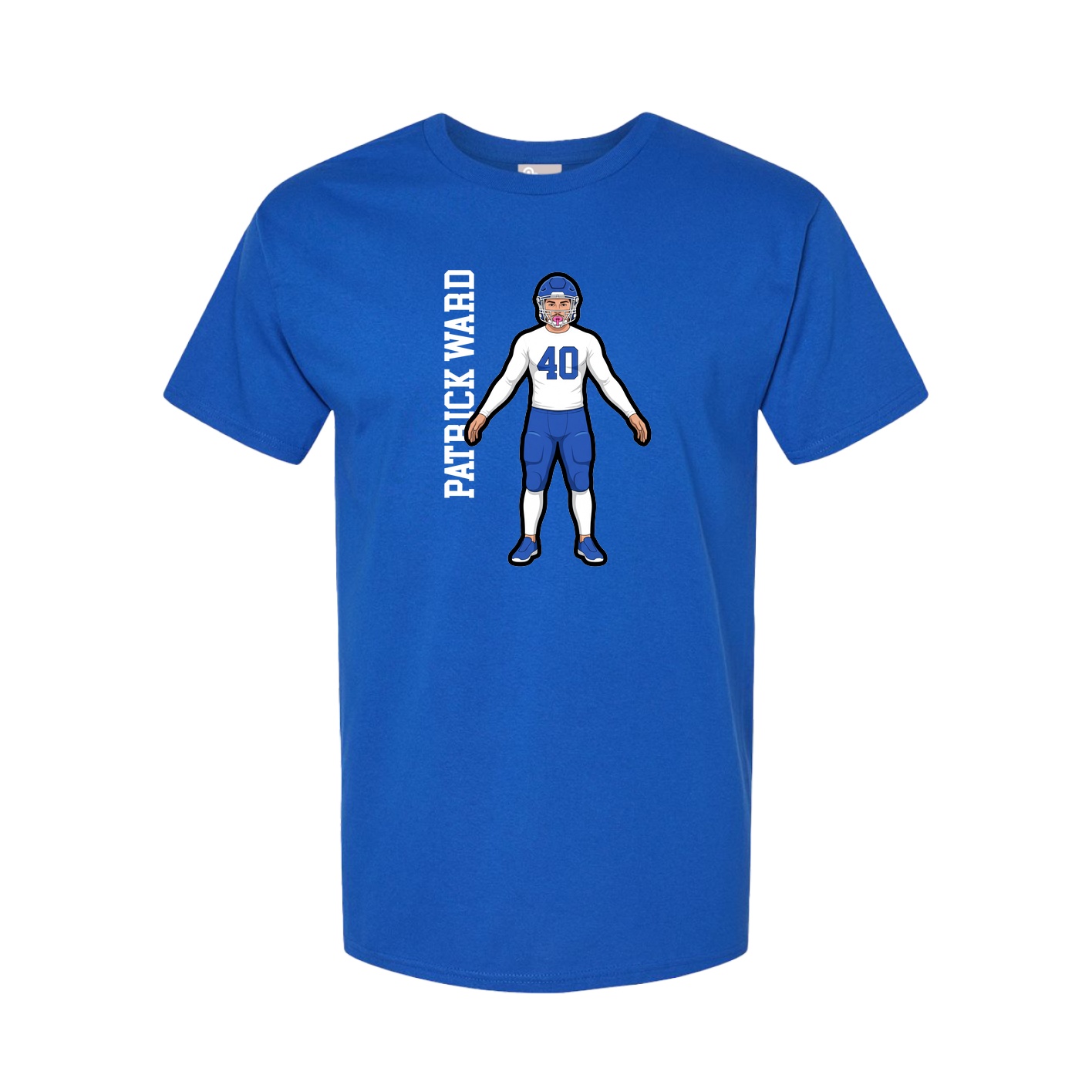 Tee — Name Vertical in Royal