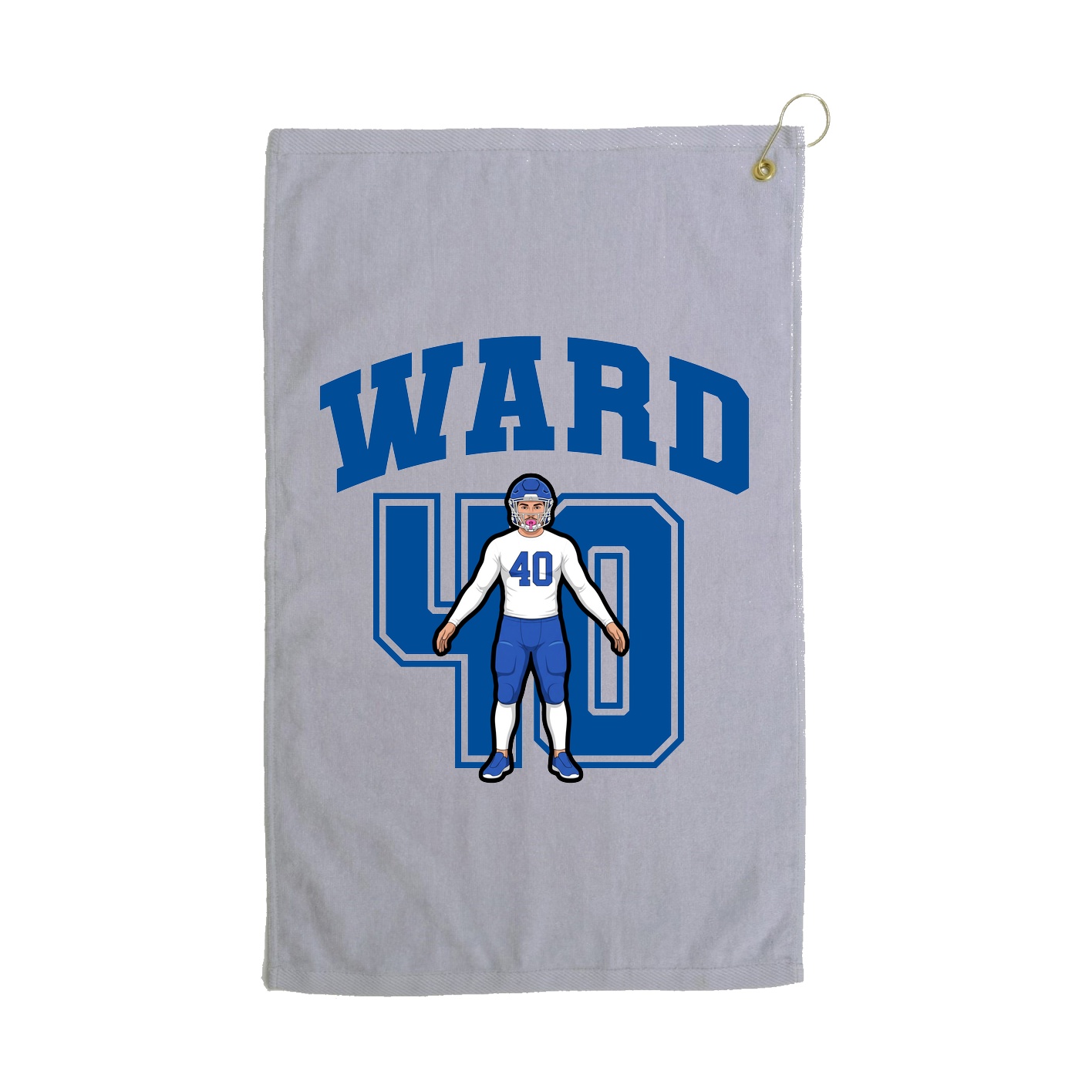 Golf Towel — Number in Grey