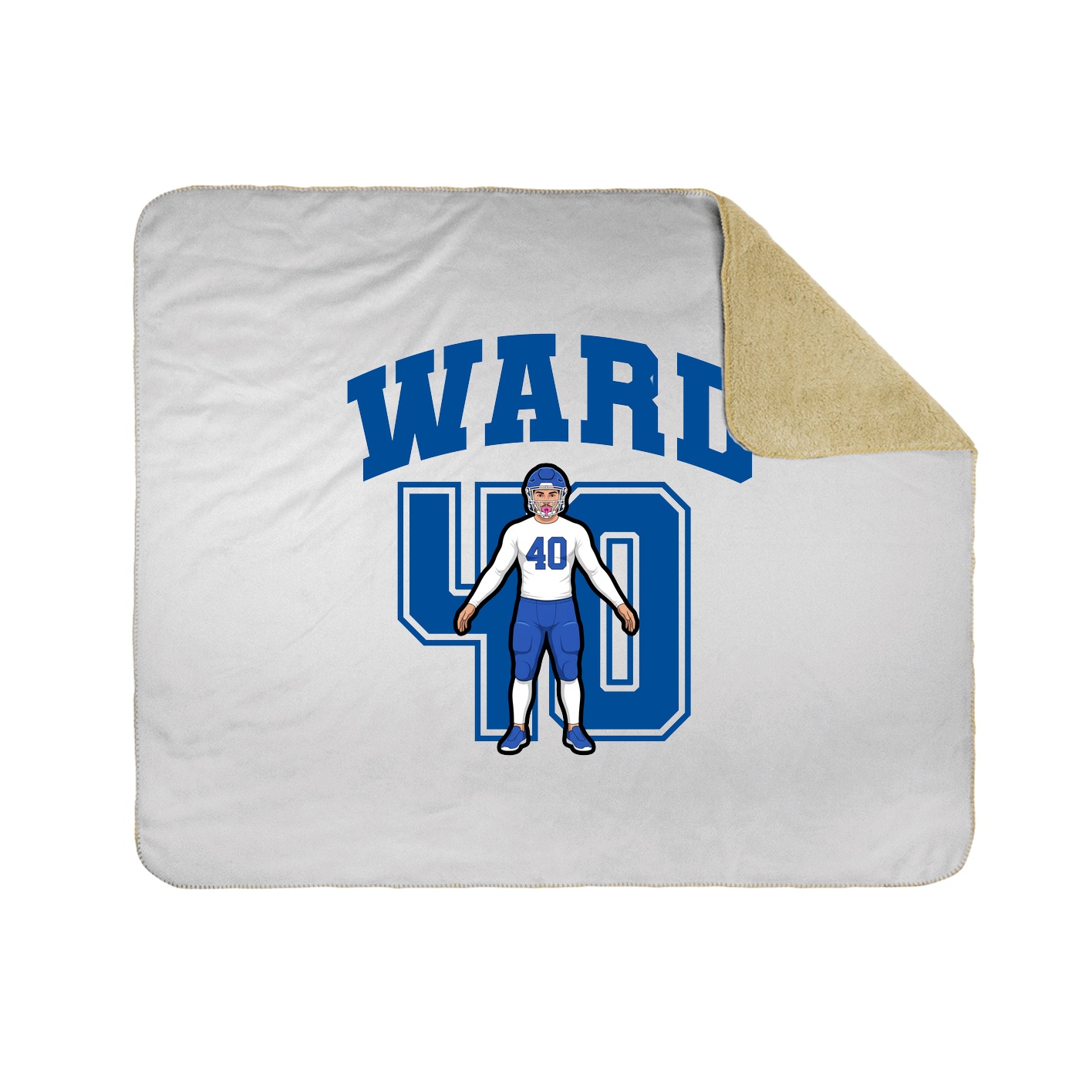 Throw Blanket — Number in White