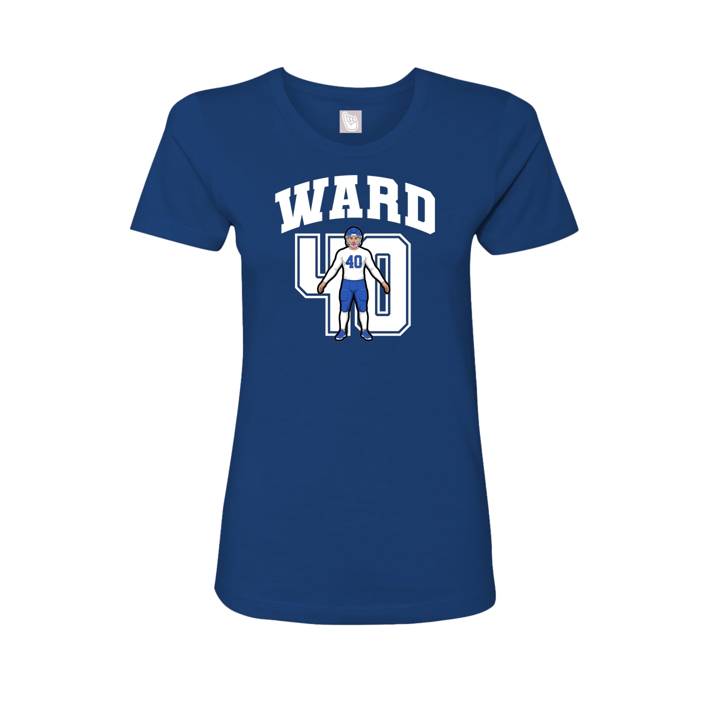 Fitted Women's Tee — Number in Royal