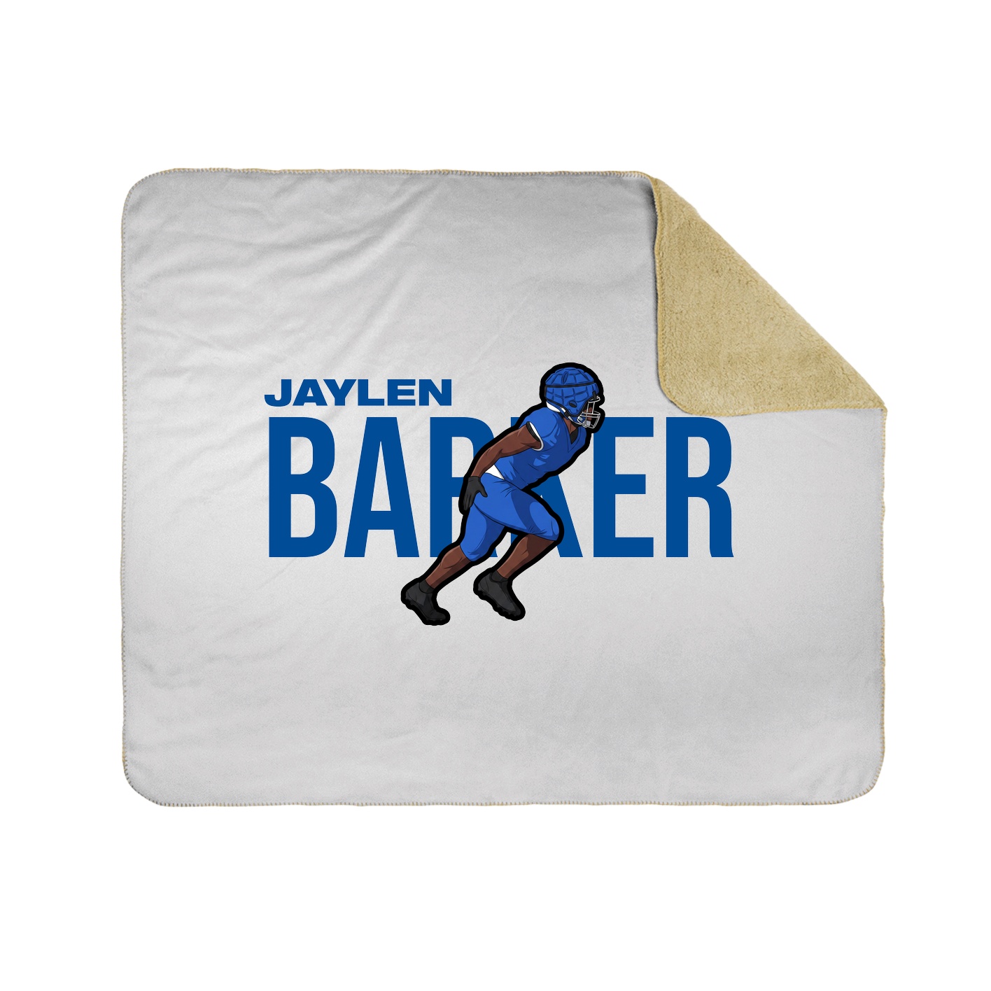 Throw Blanket — Player Name in White