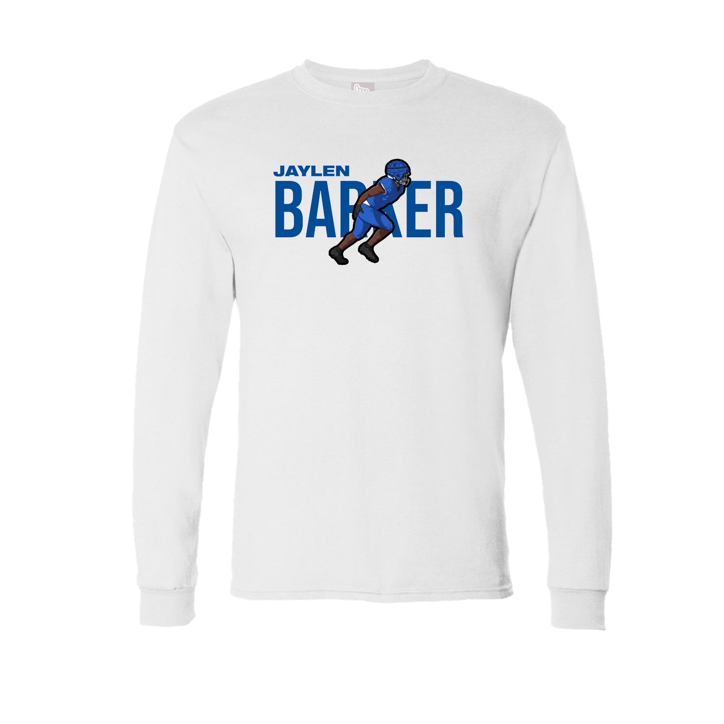 Long Sleeve Tee — Player Name in White