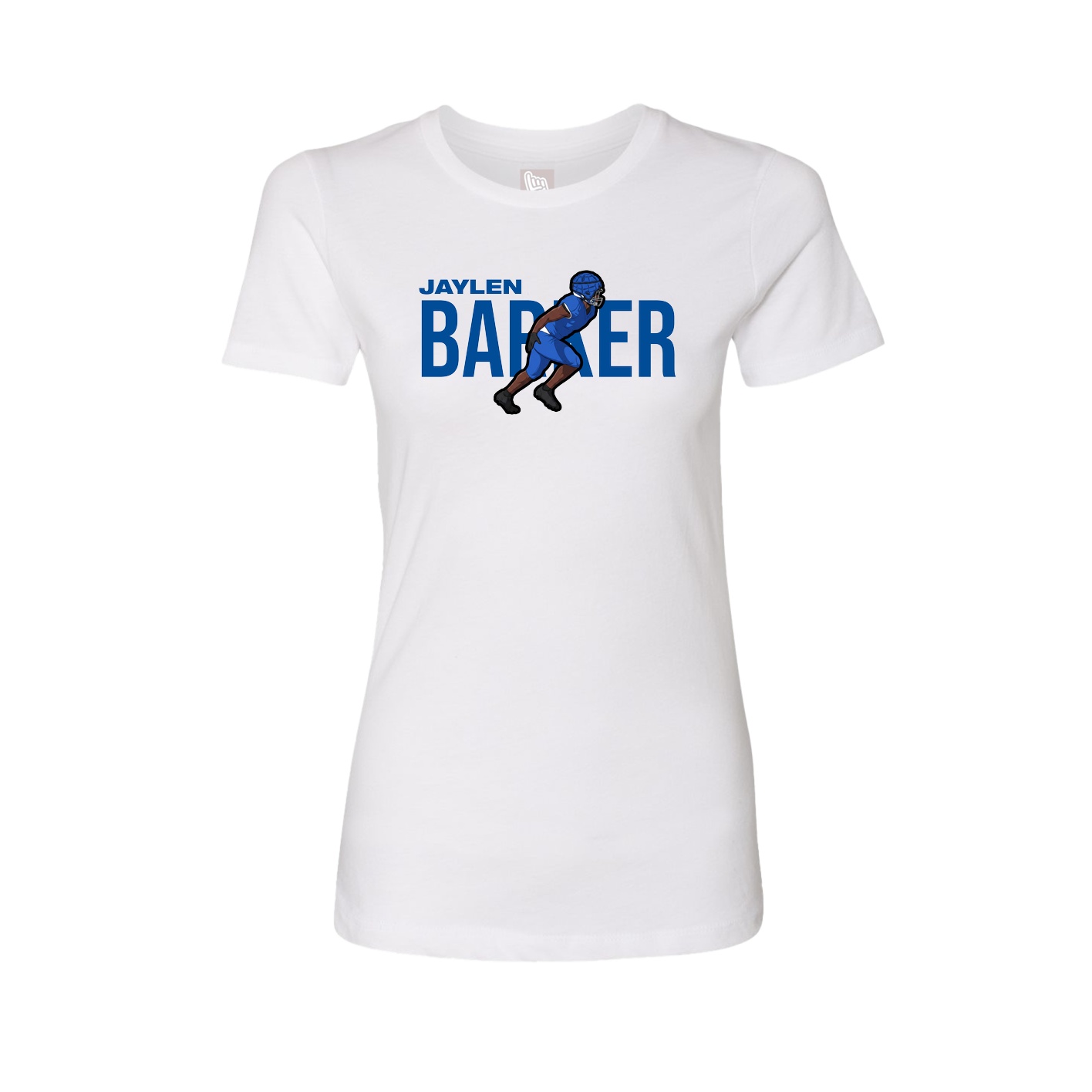 Fitted Women's Tee — Player Name in White