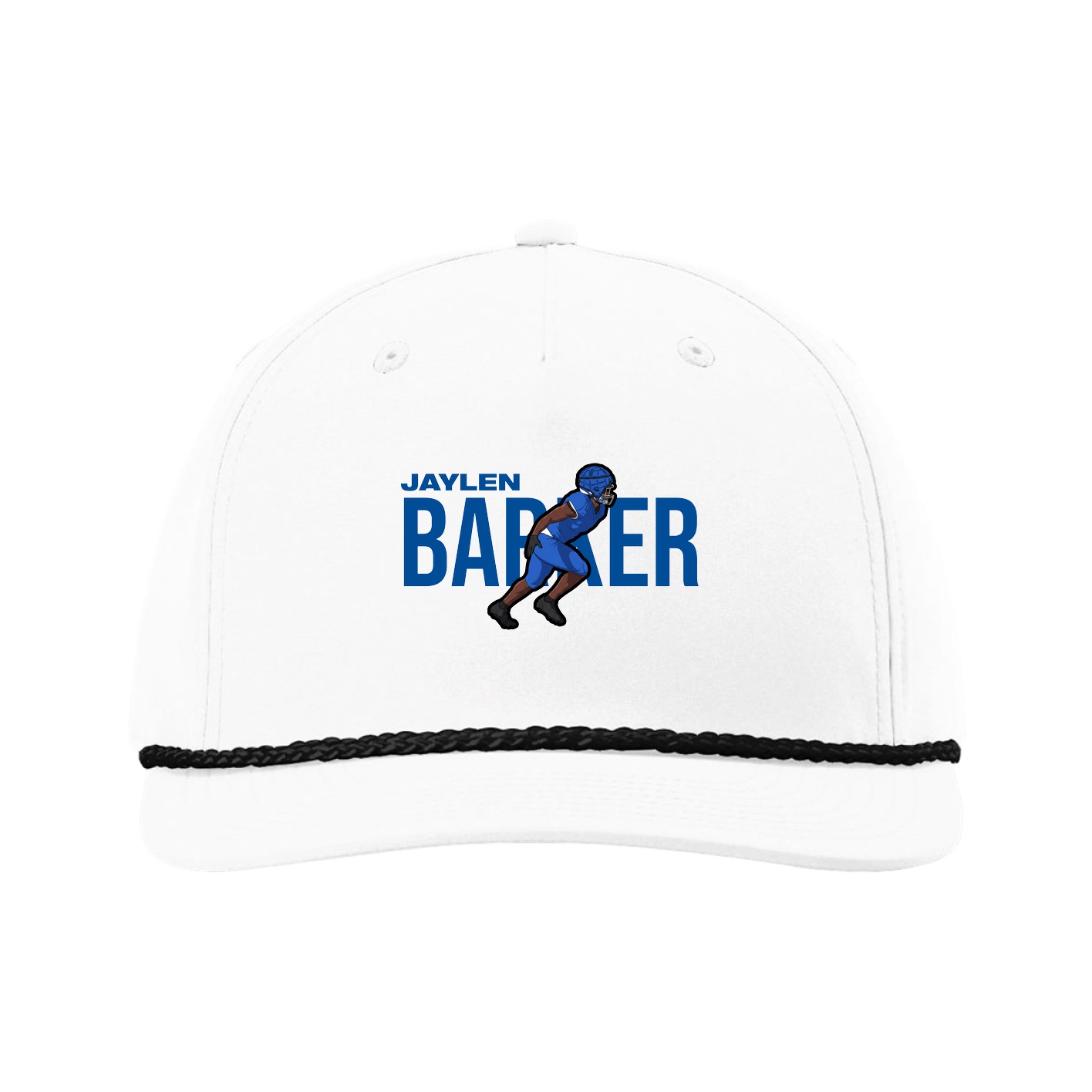 Five-Panel Classic Rope Cap — Player Name in White