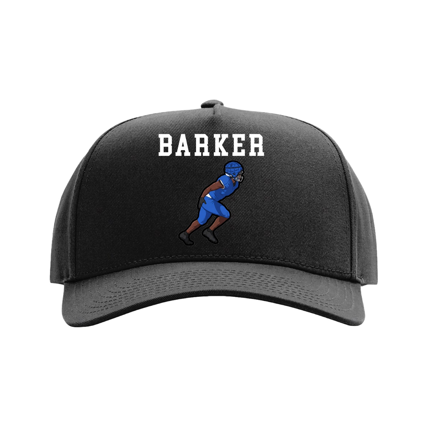Full Fabric Five-Panel Champ Cap — Shirsey in Black