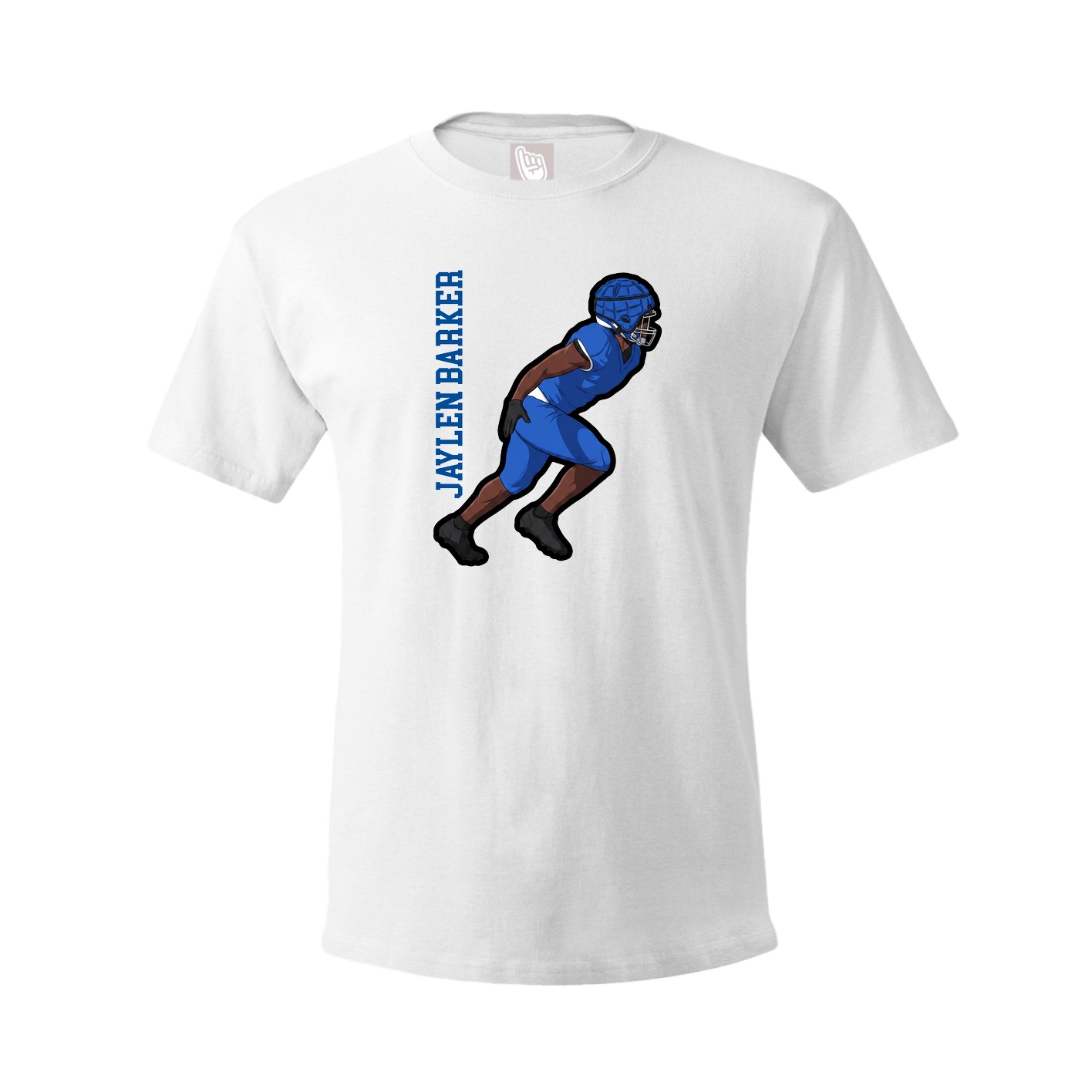 Tee — Name Vertical in White
