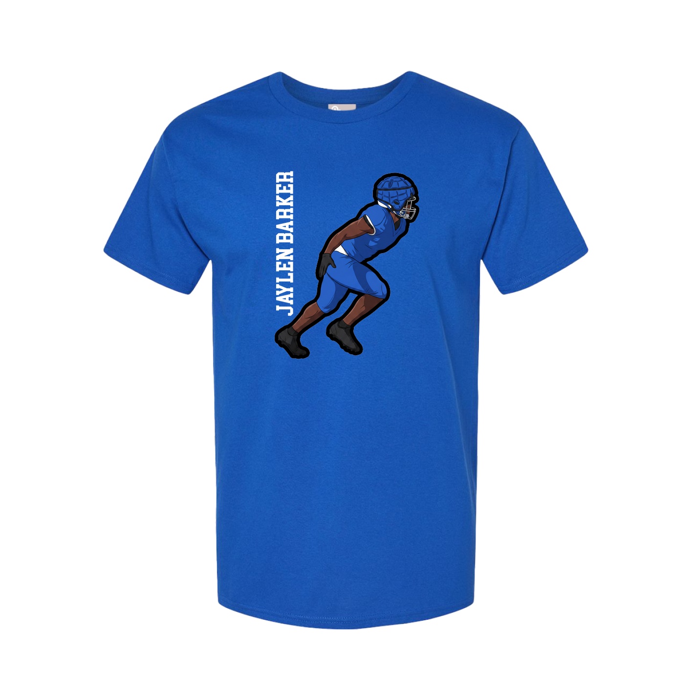 Youth Tee — Name Vertical in Royal