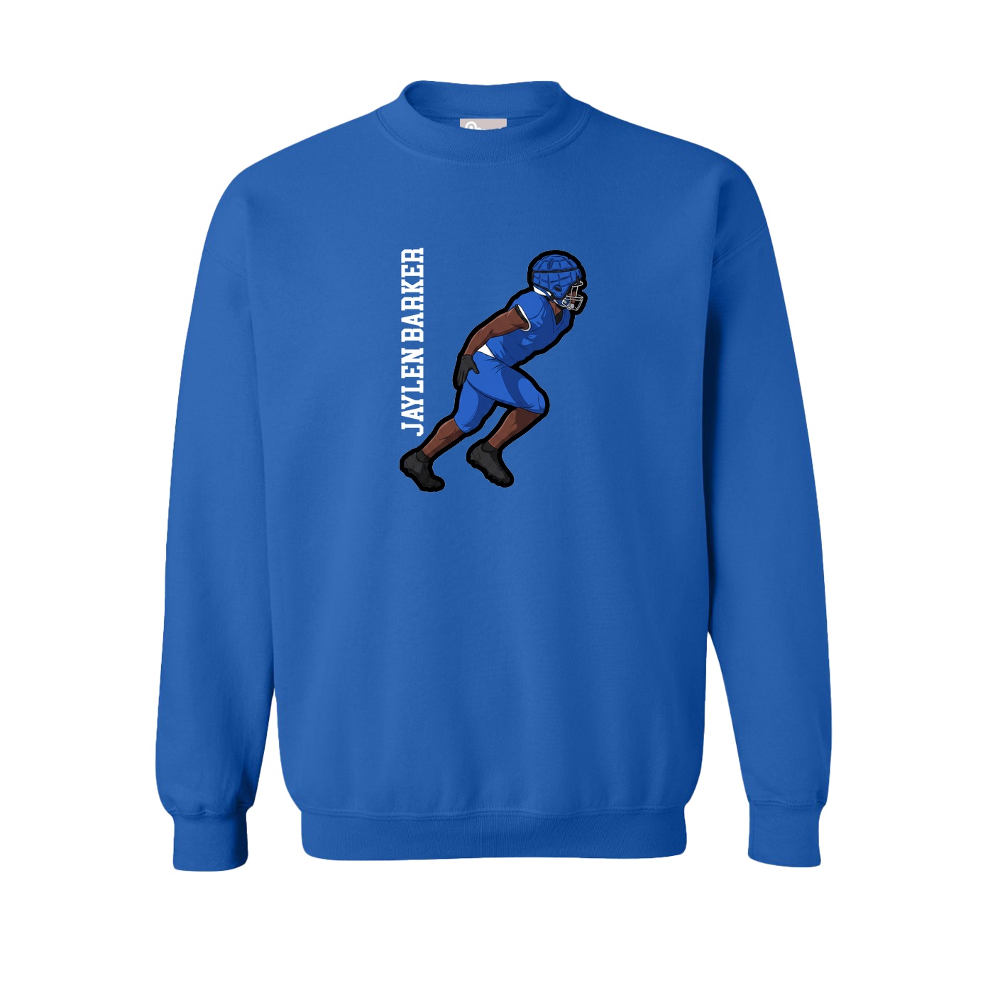 Fleece Crew — Name Vertical in Royal