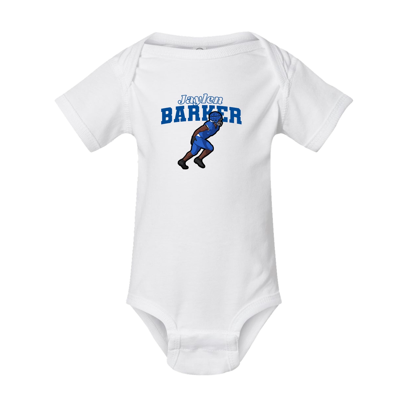 Baby Onesie — Name Arch in White