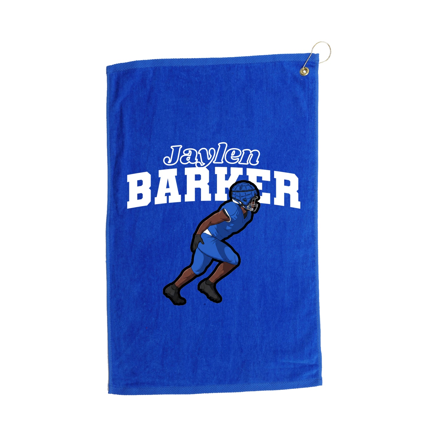Golf Towel — Name Arch in Royal