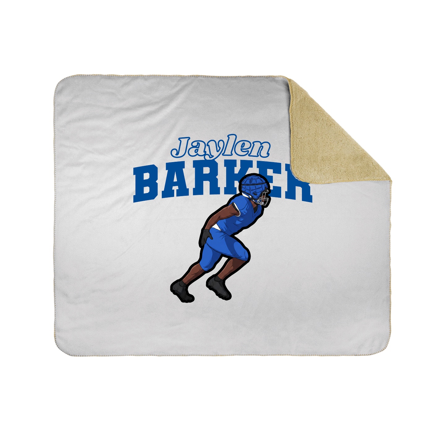 Throw Blanket — Name Arch in White