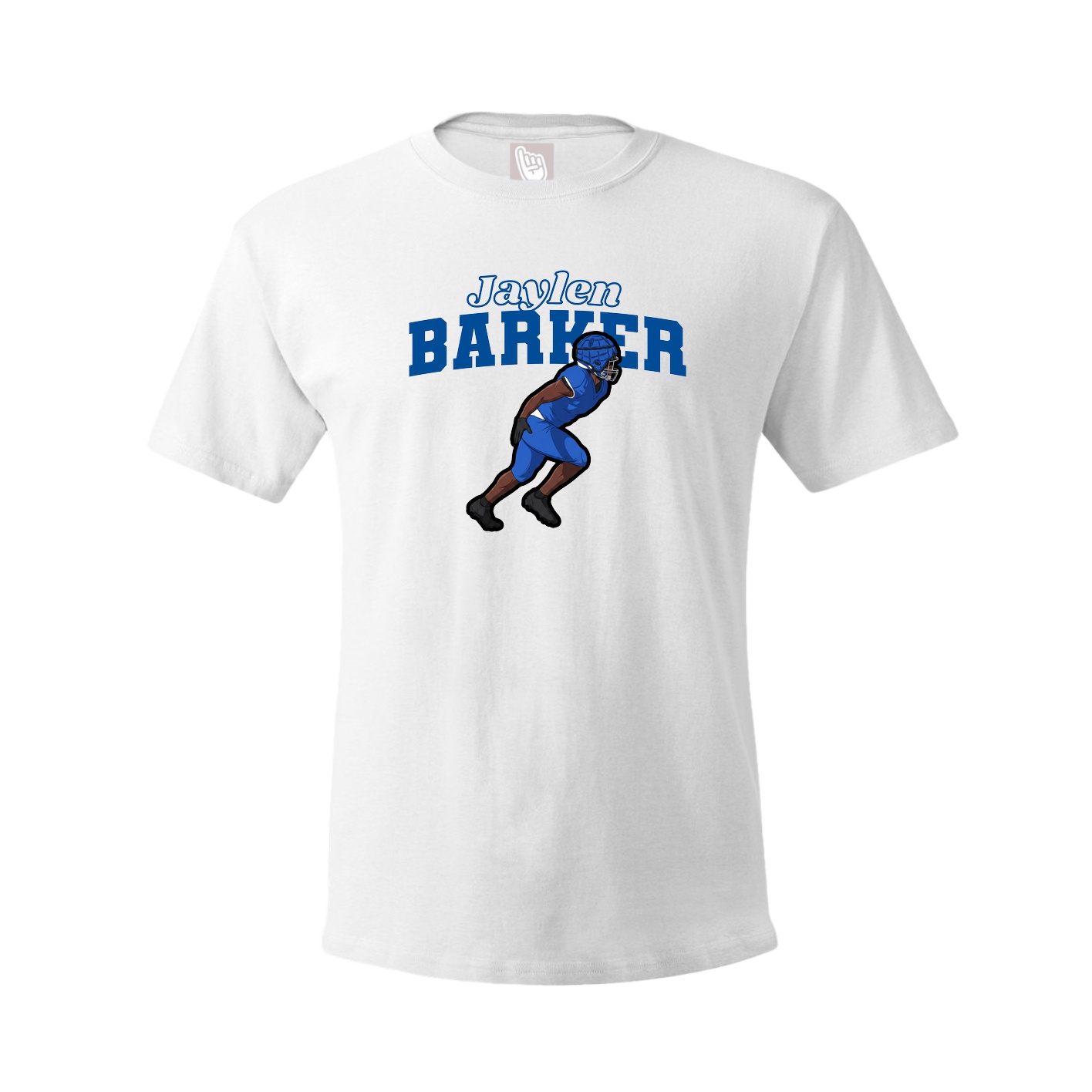 Youth Tee — Name Arch in White