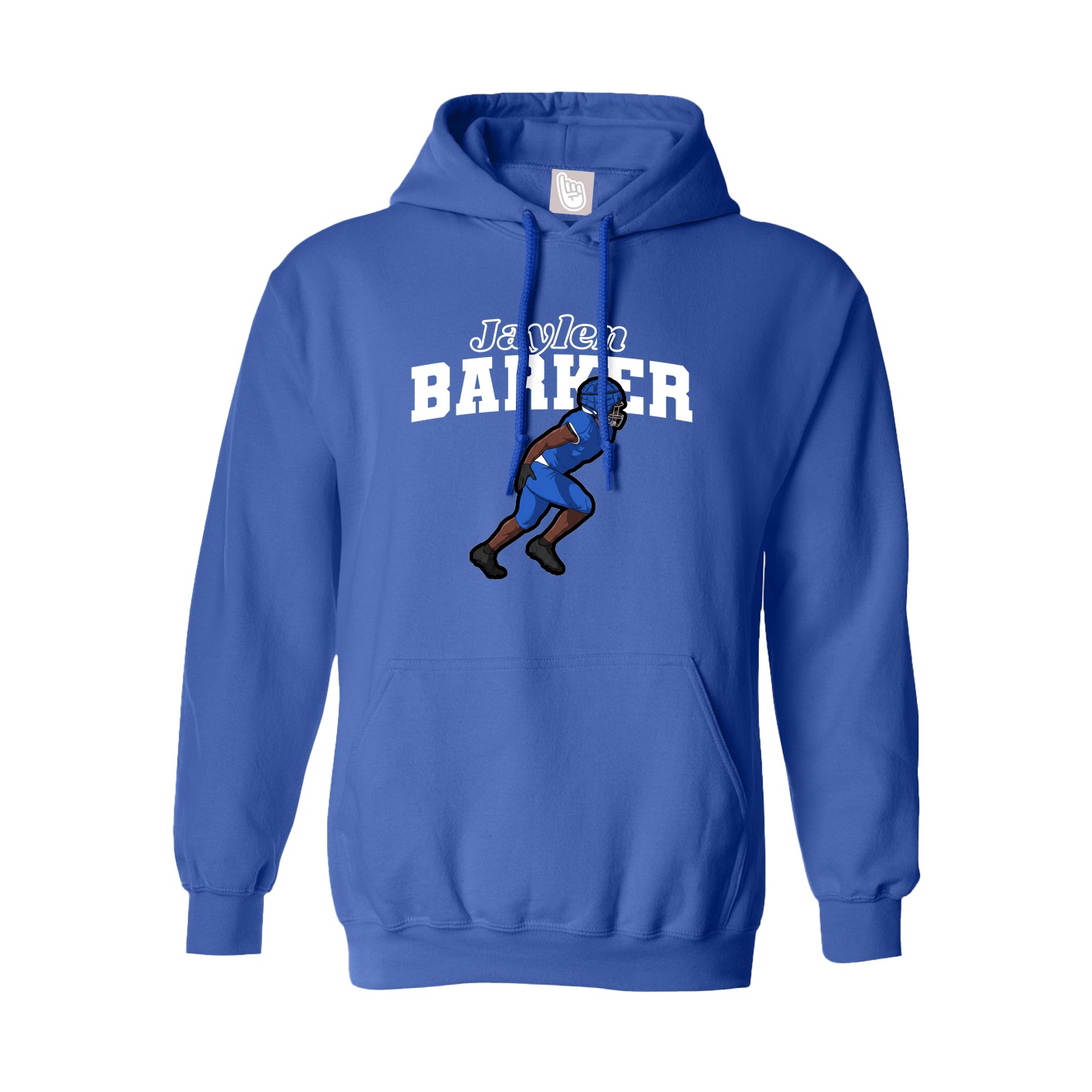 Hoodie — Name Arch in Royal