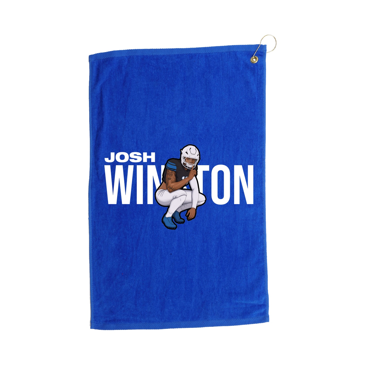 Golf Towel — Player Name in Royal