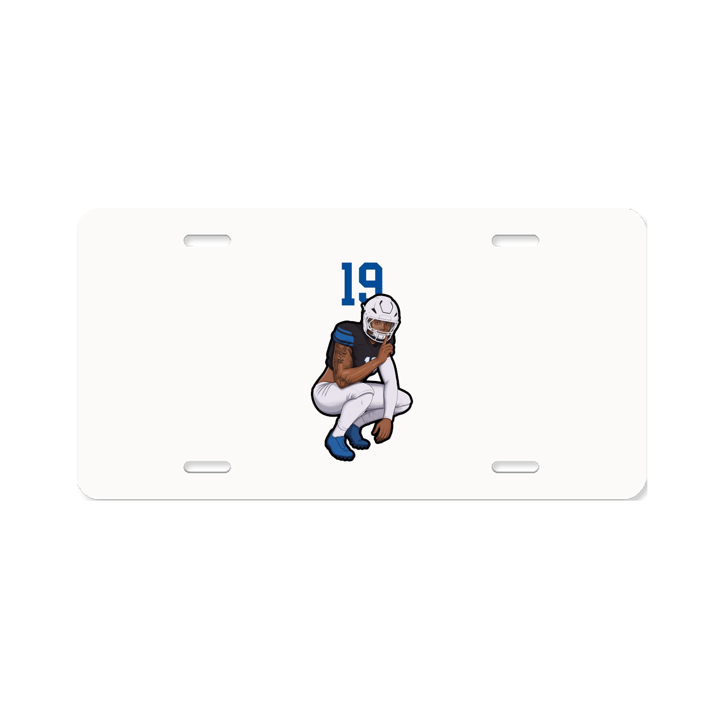 License Plate — Number Top in Classic