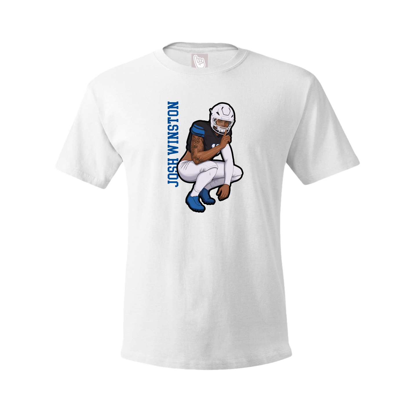 Tee — Name Vertical in White