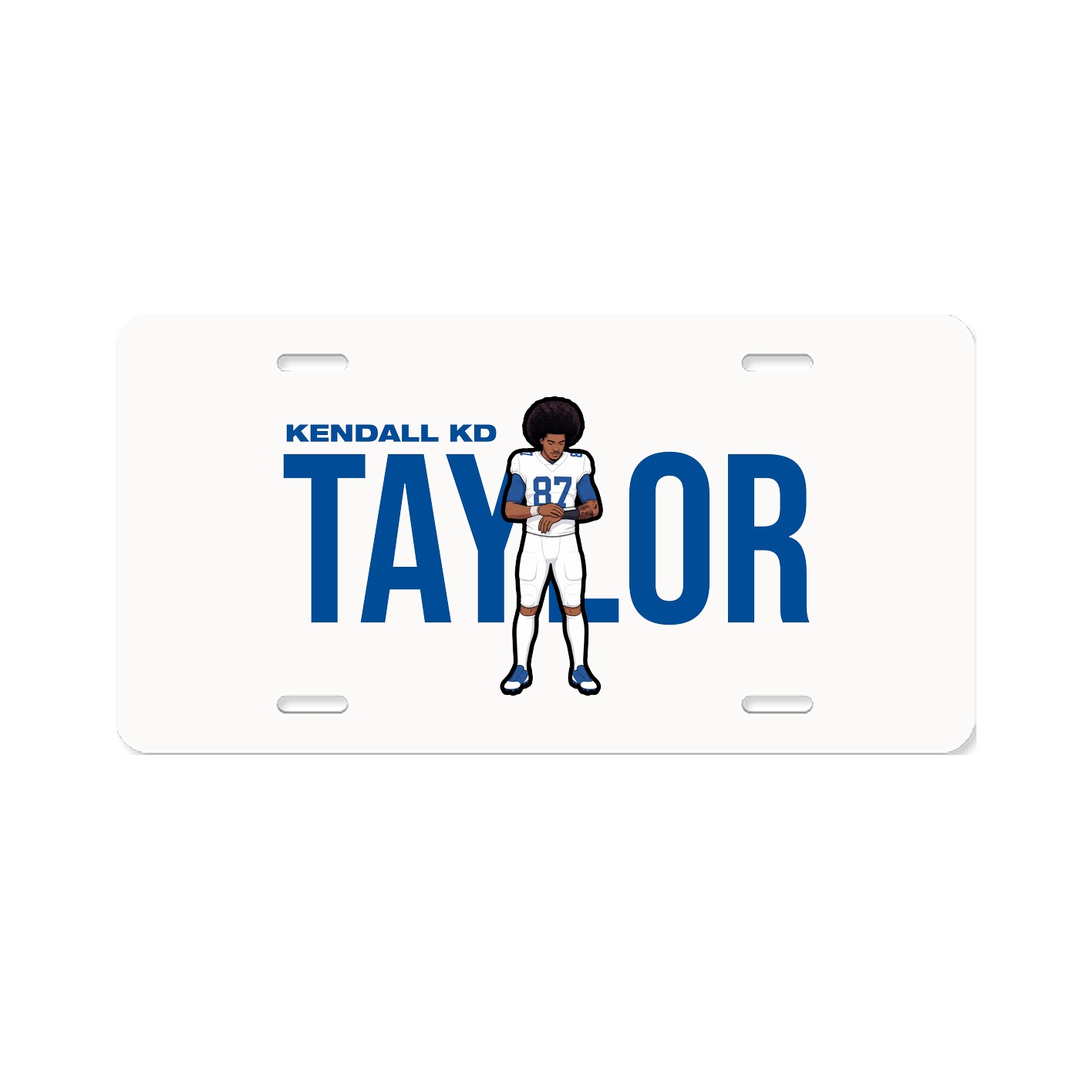 License Plate — Player Name in Classic