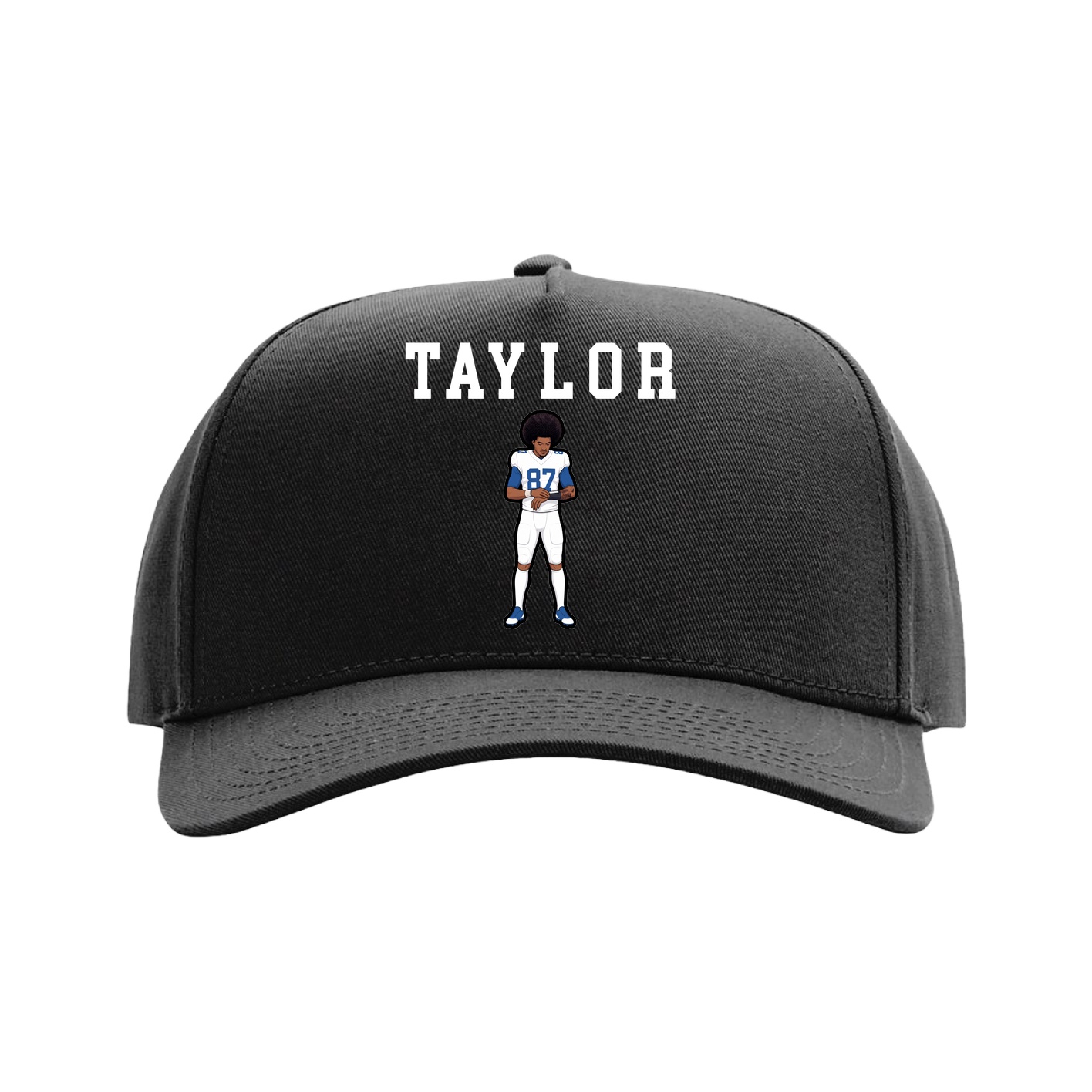 Full Fabric Five-Panel Champ Cap — Shirsey in Black