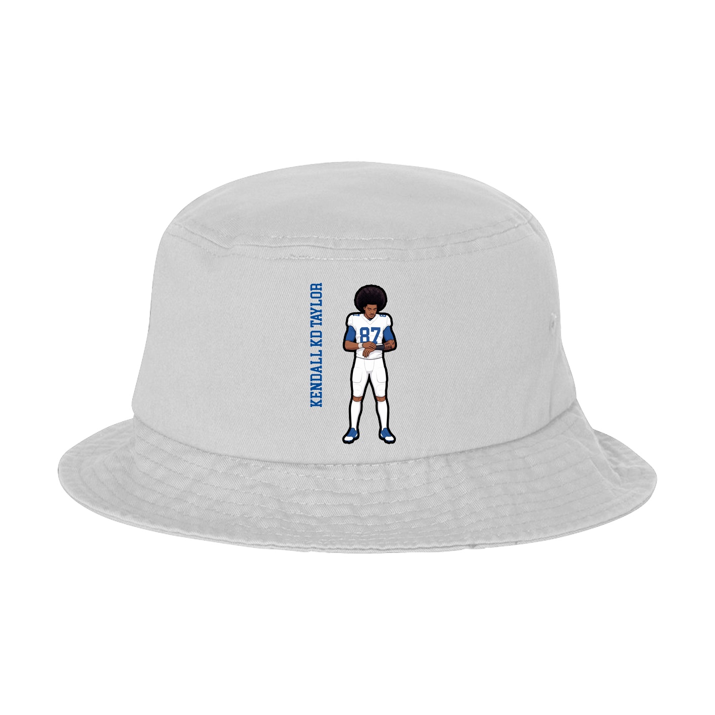 Bucket Cap — Name Vertical in White